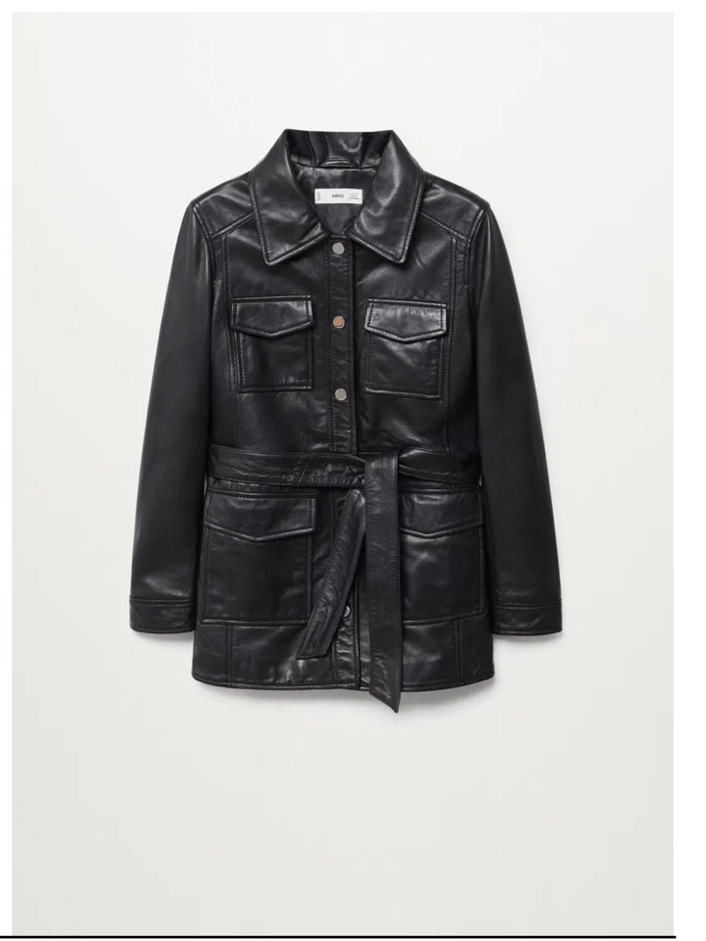 Mango Saharian Leather Jacket